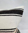 Turkish Hemp Pillow Cushion Natural Cream Black Pink Pillow Cushion Cover 16" x 24" #9147