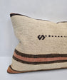 Turkish Hemp Pillow Cushion Natural Cream Black Brown Pillow Cushion Cover 16" x 24" #9032