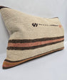 Turkish Hemp Pillow Cushion Natural Cream Black Brown Pillow Cushion Cover 16" x 24" #9032