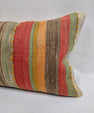 Turkish Hemp Pillow Cushion Natural Red Yellow Pillow Cushion Cover 16" x 24" #9053