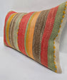 Turkish Hemp Pillow Cushion Natural Red Yellow Pillow Cushion Cover 16" x 24" #9053