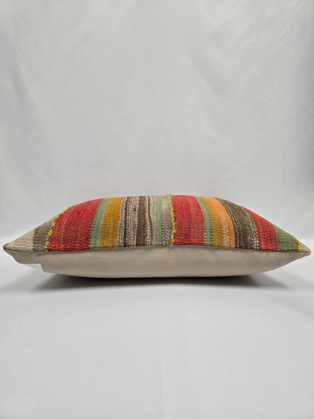 Turkish Hemp Pillow Cushion Natural Red Yellow Pillow Cushion Cover 16" x 24" #9053