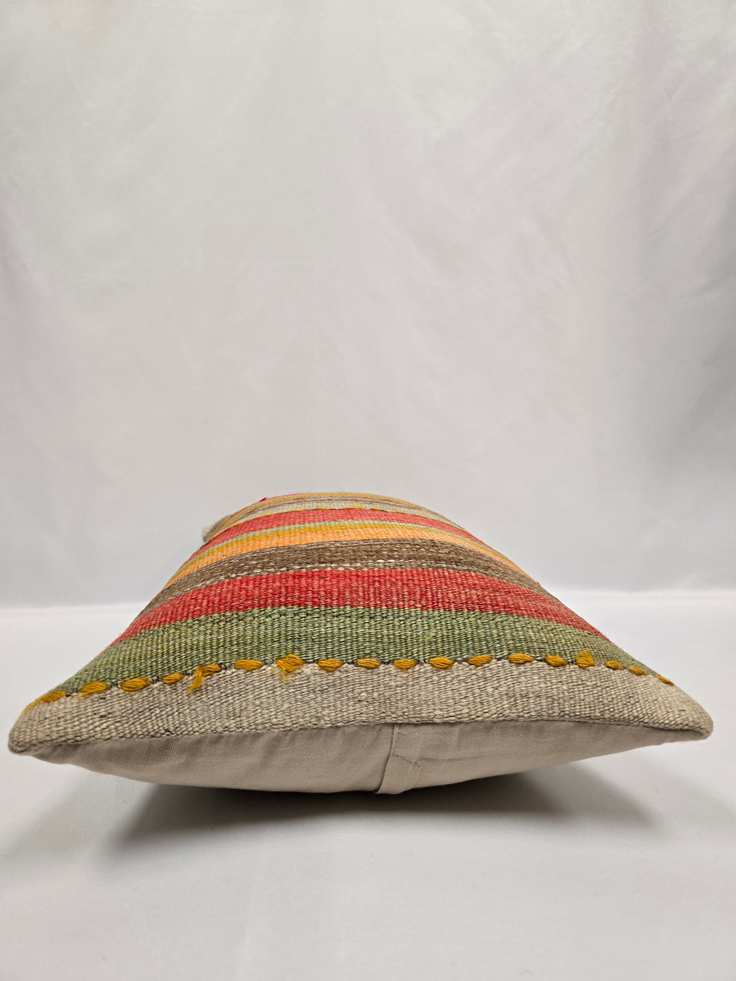 Turkish Hemp Pillow Cushion Natural Red Yellow Pillow Cushion Cover 16" x 24" #9053