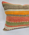 Turkish Hemp Pillow Cushion Natural Brown Orange Pillow Cushion Cover 16" x 24" #9042