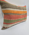 Turkish Hemp Pillow Cushion Natural Brown Orange Pillow Cushion Cover 16" x 24" #9042