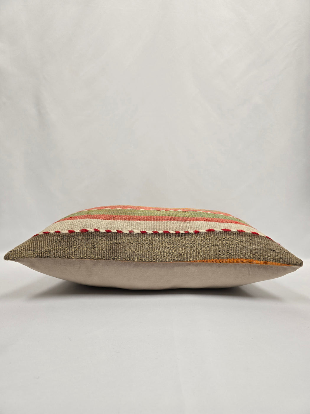 Turkish Hemp Pillow Cushion Natural Brown Orange Pillow Cushion Cover 16" x 24" #9042
