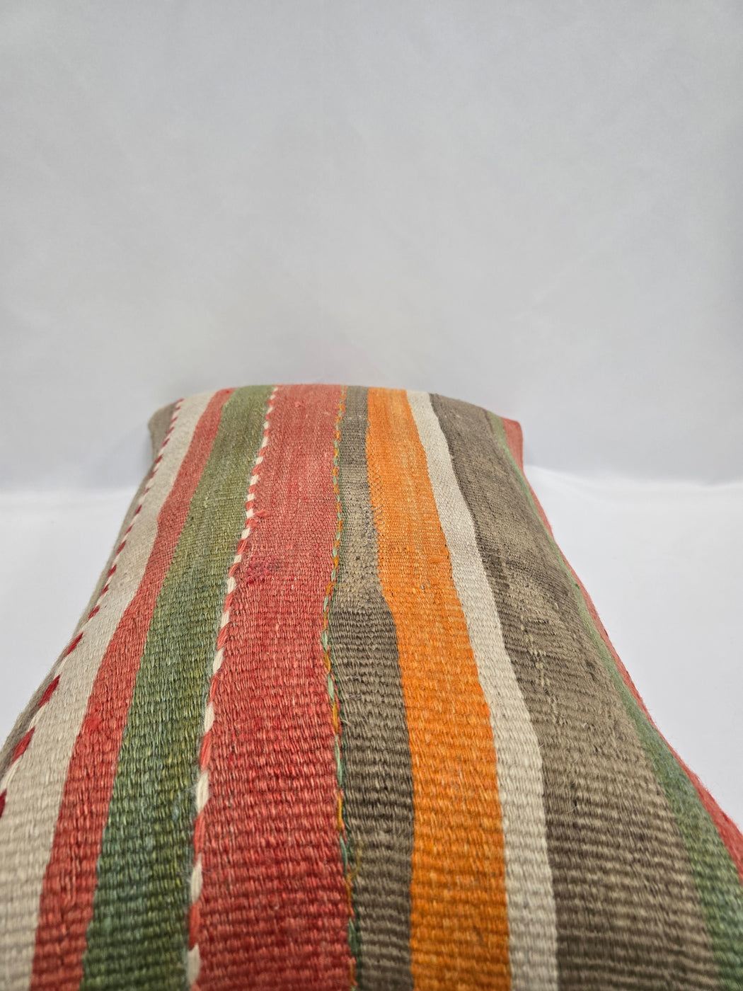 Turkish Hemp Pillow Cushion Natural Brown Orange Pillow Cushion Cover 16" x 24" #9042