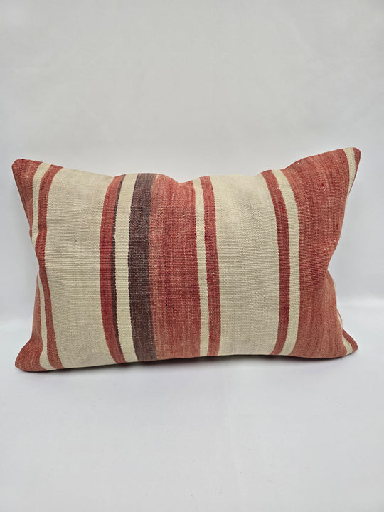 Turkish Hemp Pillow Cushion Natural Brown Cream Pillow Cushion Cover 16" x 24" #9041