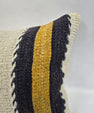 Turkish Hemp Pillow Cushion Natural Blue Yellow Cream Pillow Cushion Cover 16" x 24" #9039