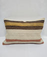 Turkish Hemp Pillow Cushion Natural Brown Cream Pillow Cushion Cover 16" x 24" #9034