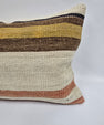 Turkish Hemp Pillow Cushion Natural Brown Cream Pillow Cushion Cover 16" x 24" #9034