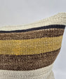 Turkish Hemp Pillow Cushion Natural Brown Cream Pillow Cushion Cover 16" x 24" #9034
