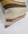 Turkish Hemp Pillow Cushion Natural Brown Cream Pillow Cushion Cover 16" x 24" #9034