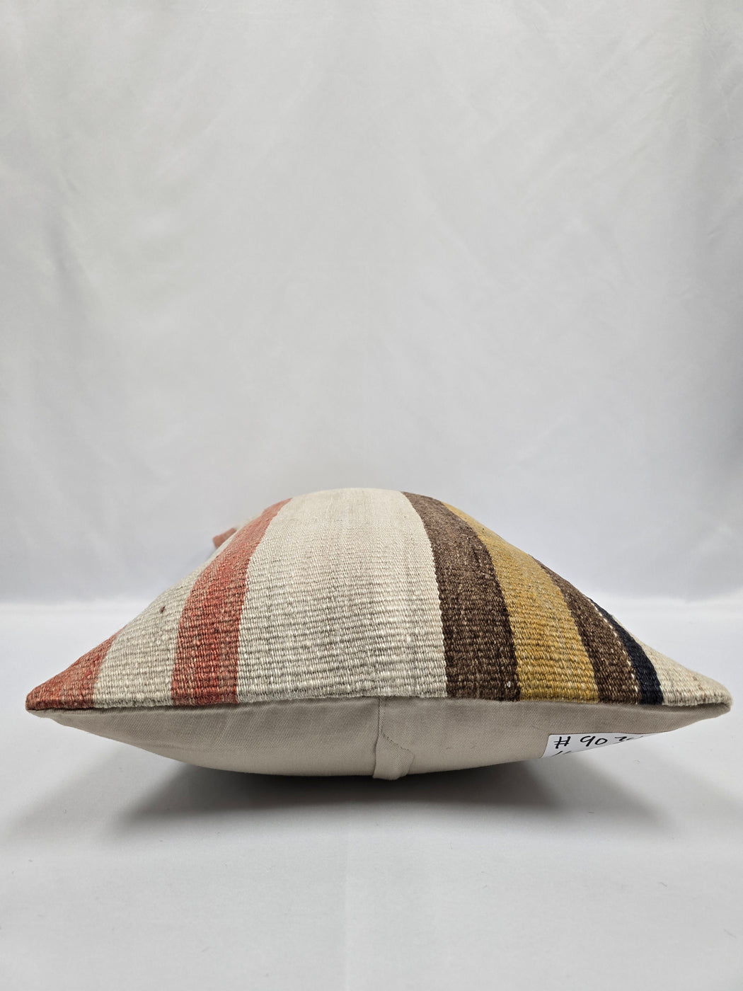 Turkish Hemp Pillow Cushion Natural Brown Cream Pillow Cushion Cover 16" x 24" #9034