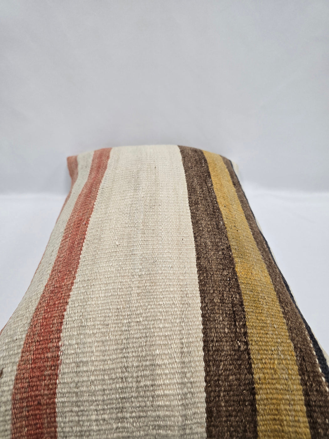 Turkish Hemp Pillow Cushion Natural Brown Cream Pillow Cushion Cover 16" x 24" #9034