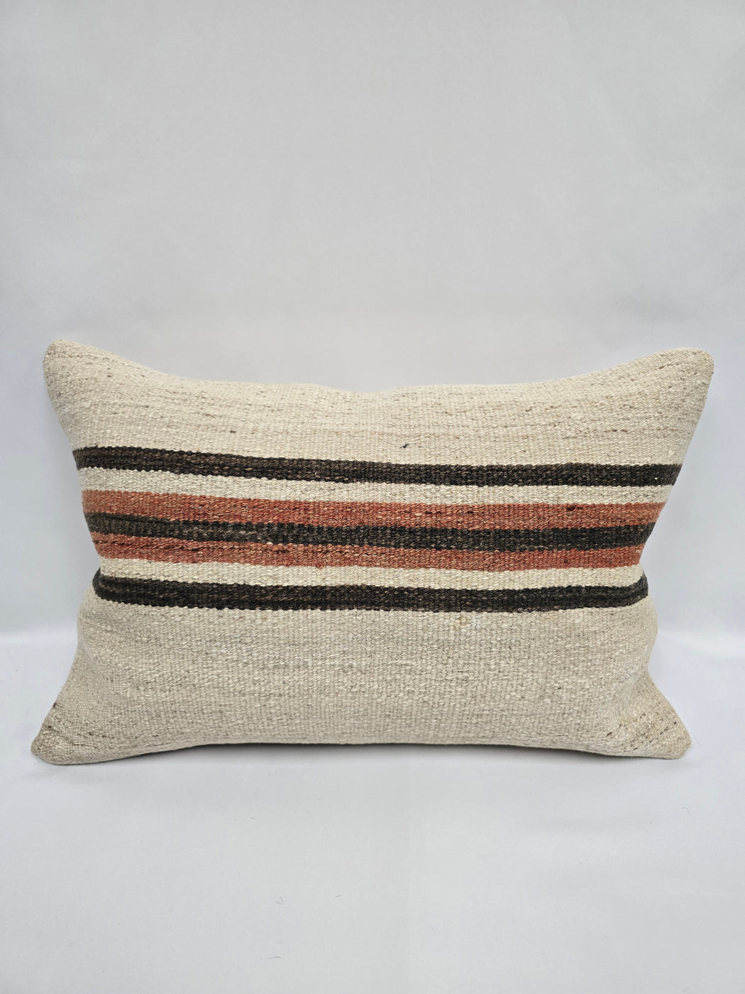 Turkish Hemp Pillow Cushion Natural Cream Brown Pillow Cushion Cover 16" x 24" #9038