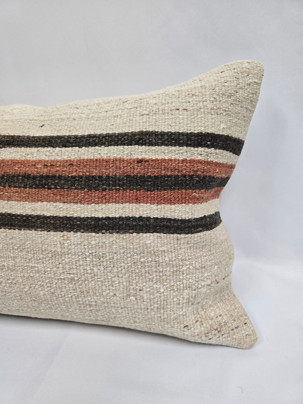 Turkish Hemp Pillow Cushion Natural Cream Brown Pillow Cushion Cover 16" x 24" #9038