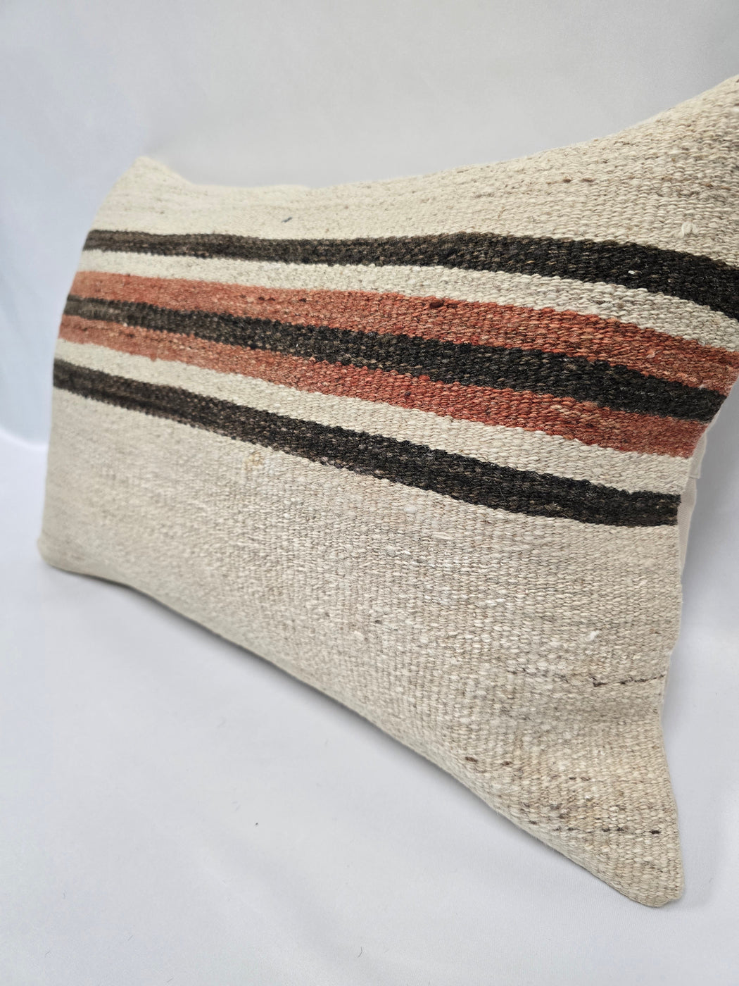 Turkish Hemp Pillow Cushion Natural Cream Brown Pillow Cushion Cover 16" x 24" #9038