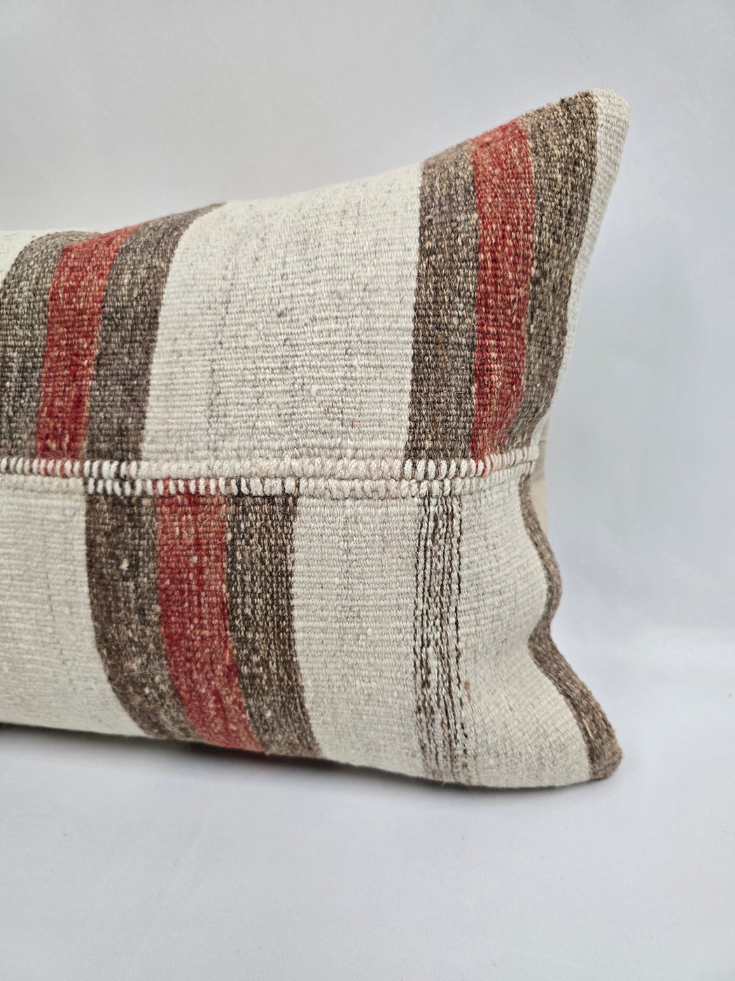 Turkish Hemp Pillow Cushion Natural Cream Brown Pillow Cushion Cover 16" x 24" #9035