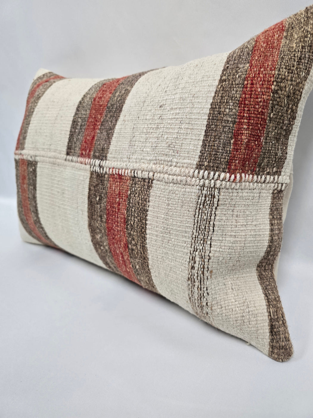 Turkish Hemp Pillow Cushion Natural Cream Brown Pillow Cushion Cover 16" x 24" #9035