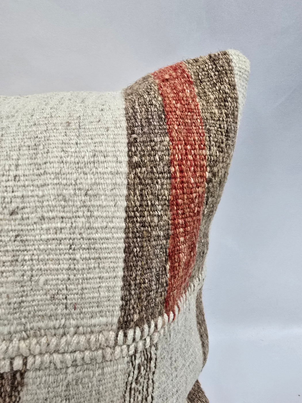Turkish Hemp Pillow Cushion Natural Cream Brown Pillow Cushion Cover 16" x 24" #9035