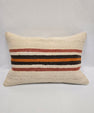 Turkish Hemp Pillow Cushion Natural Cream Black Orange Pillow Cushion Cover 16" x 24" #9030