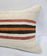 Turkish Hemp Pillow Cushion Natural Cream Black Orange Pillow Cushion Cover 16" x 24" #9030