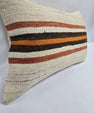 Turkish Hemp Pillow Cushion Natural Cream Black Orange Pillow Cushion Cover 16" x 24" #9030