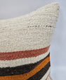 Turkish Hemp Pillow Cushion Natural Cream Black Orange Pillow Cushion Cover 16" x 24" #9030