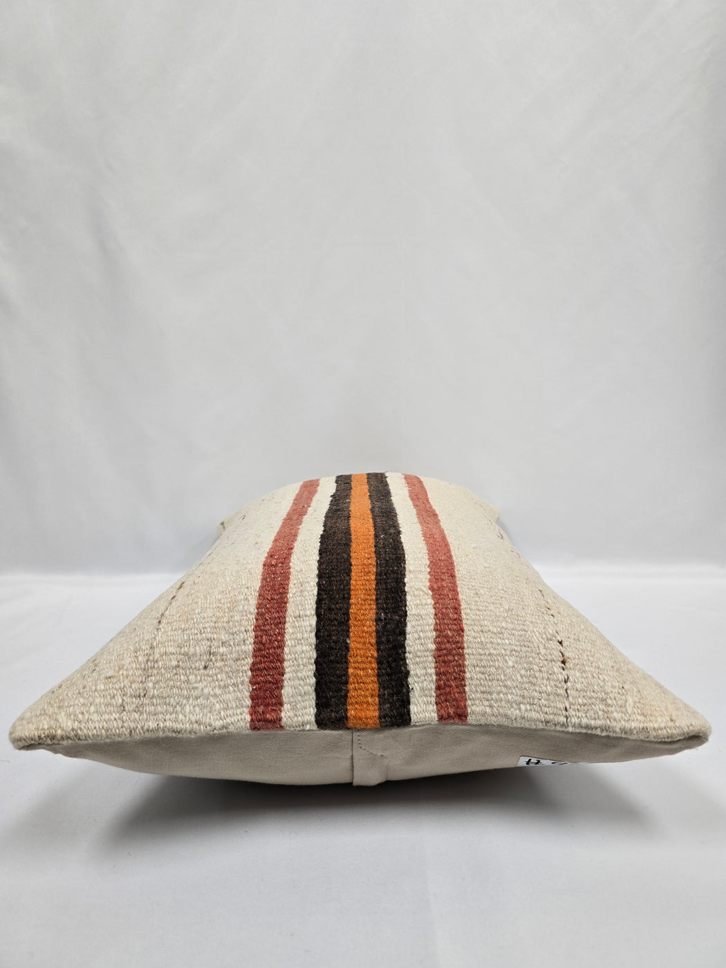 Turkish Hemp Pillow Cushion Natural Cream Black Orange Pillow Cushion Cover 16" x 24" #9030