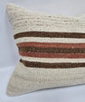 Turkish Hemp Pillow Cushion Natural Cream Brown Pillow Cushion Cover 16" x 24" #9029