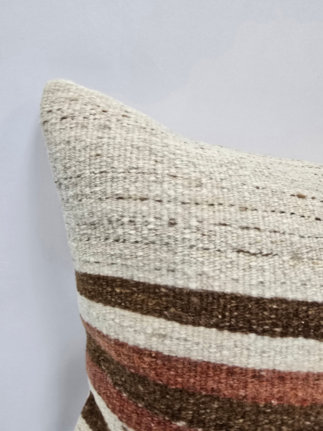 Turkish Hemp Pillow Cushion Natural Cream Brown Pillow Cushion Cover 16" x 24" #9029
