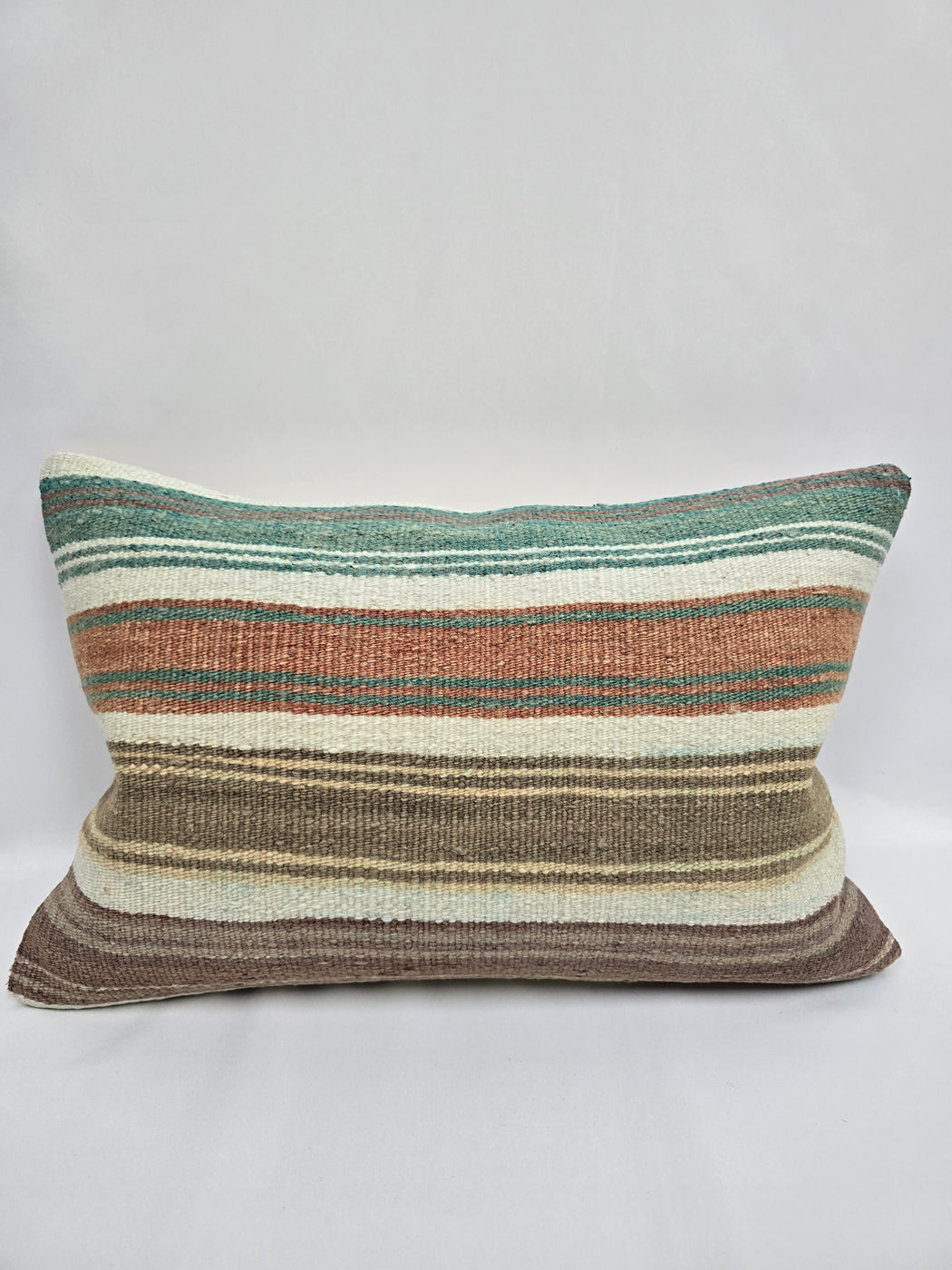 Turkish Hemp Pillow Cushion Natural Cream Brown Pillow Cushion Cover 16" x 24" #9051