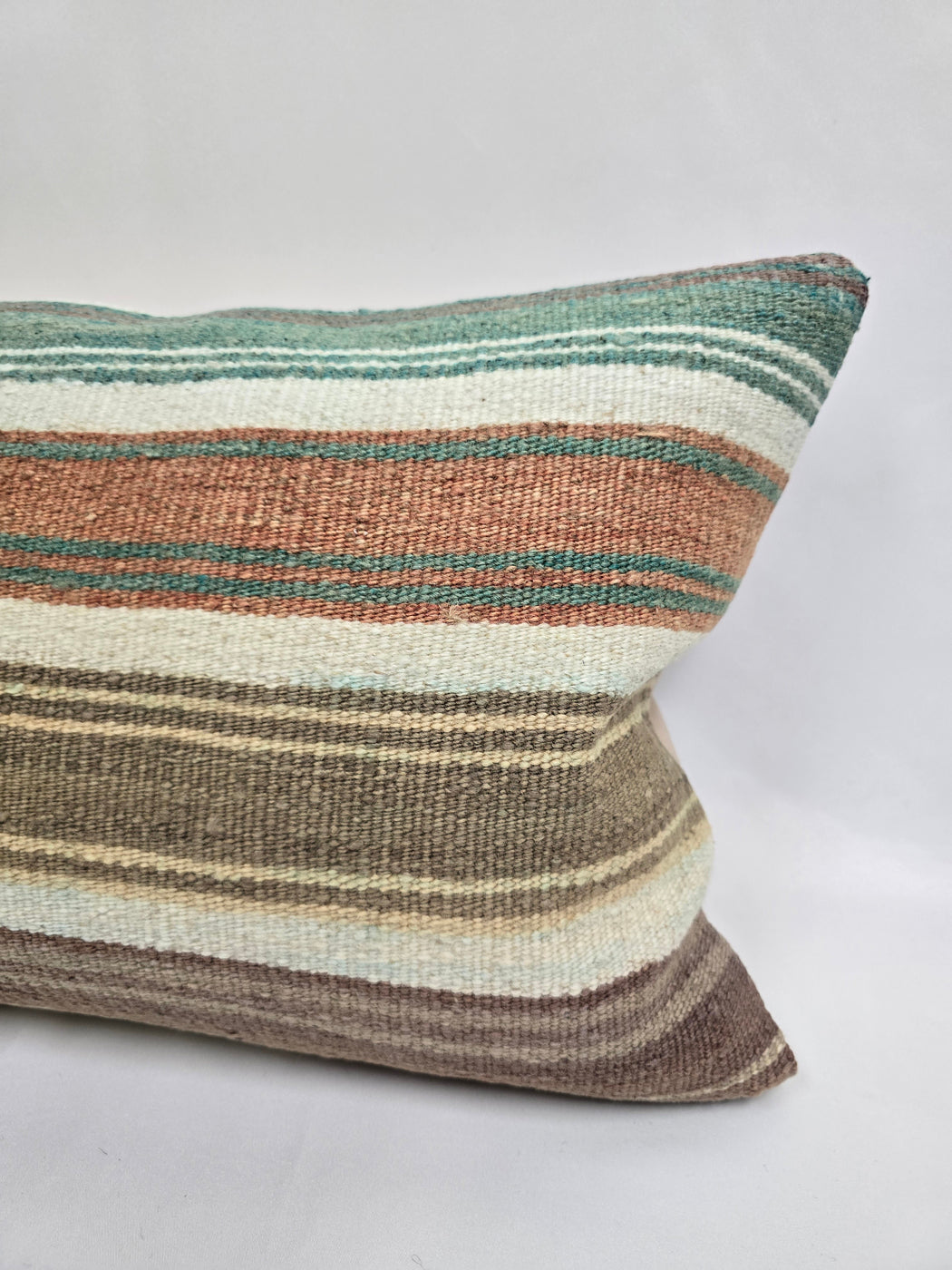 Turkish Hemp Pillow Cushion Natural Cream Brown Pillow Cushion Cover 16" x 24" #9051