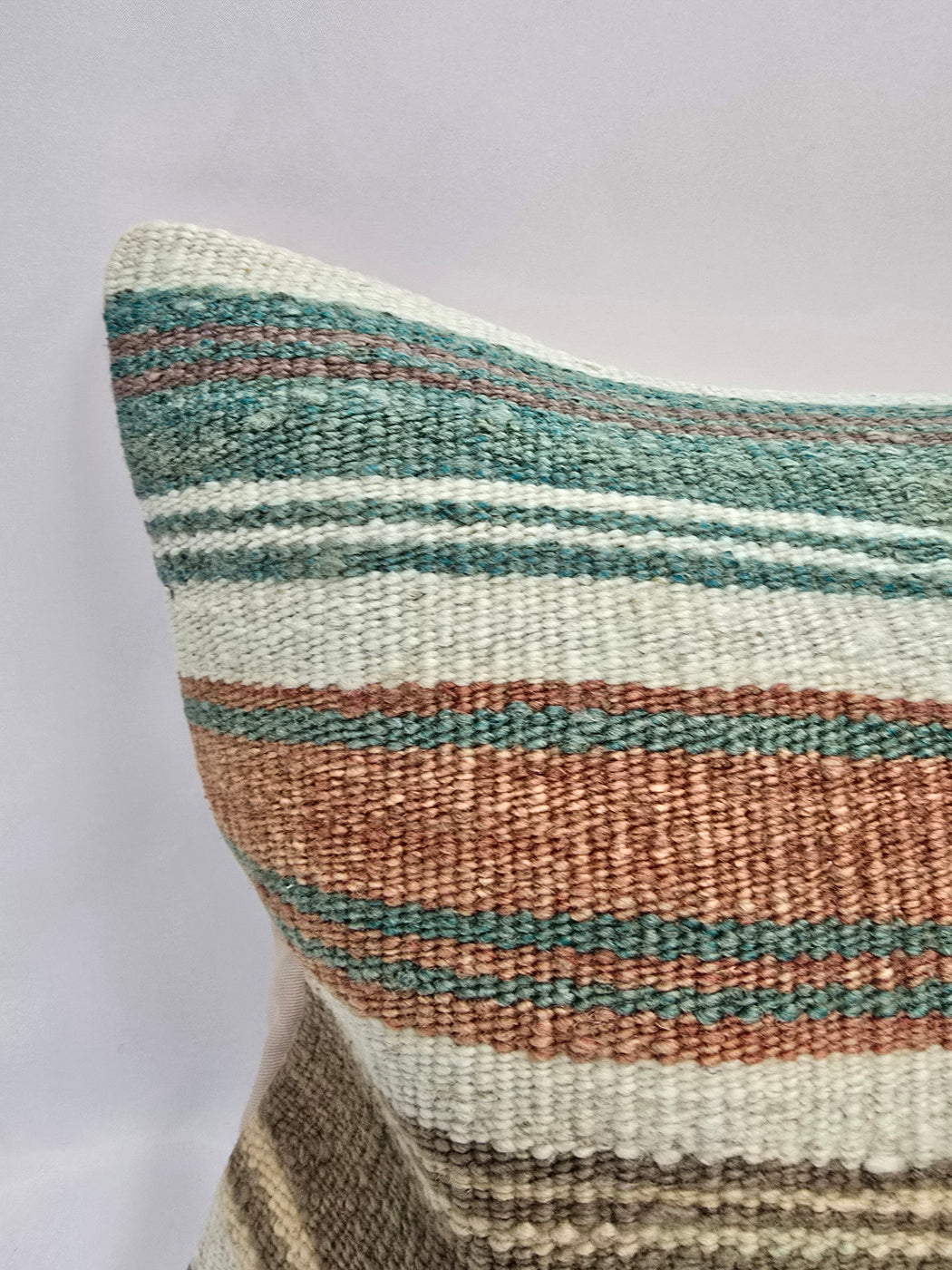 Turkish Hemp Pillow Cushion Natural Cream Brown Pillow Cushion Cover 16" x 24" #9051