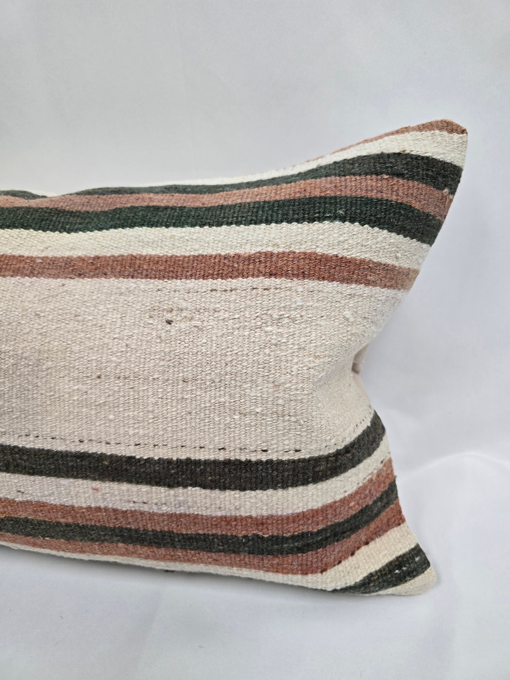 Turkish Hemp Pillow Cushion Natural Cream Brown Pillow Cushion Cover 16" x 24" #9050
