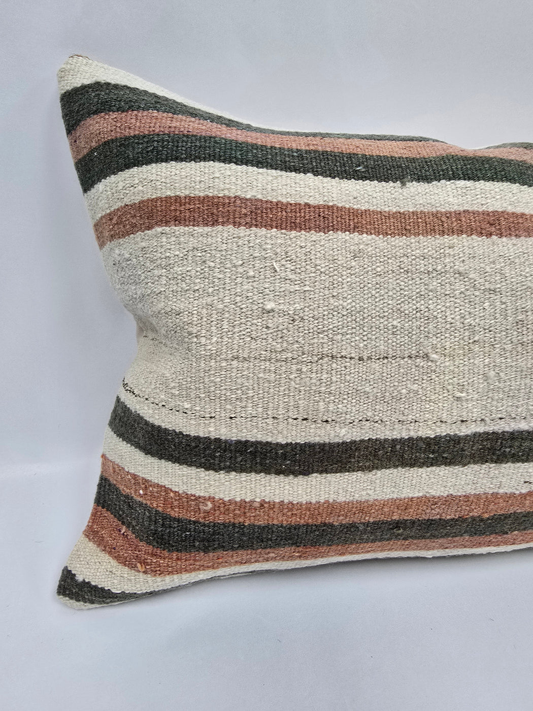 Turkish Hemp Pillow Cushion Natural Cream Brown Pillow Cushion Cover 16" x 24" #9050
