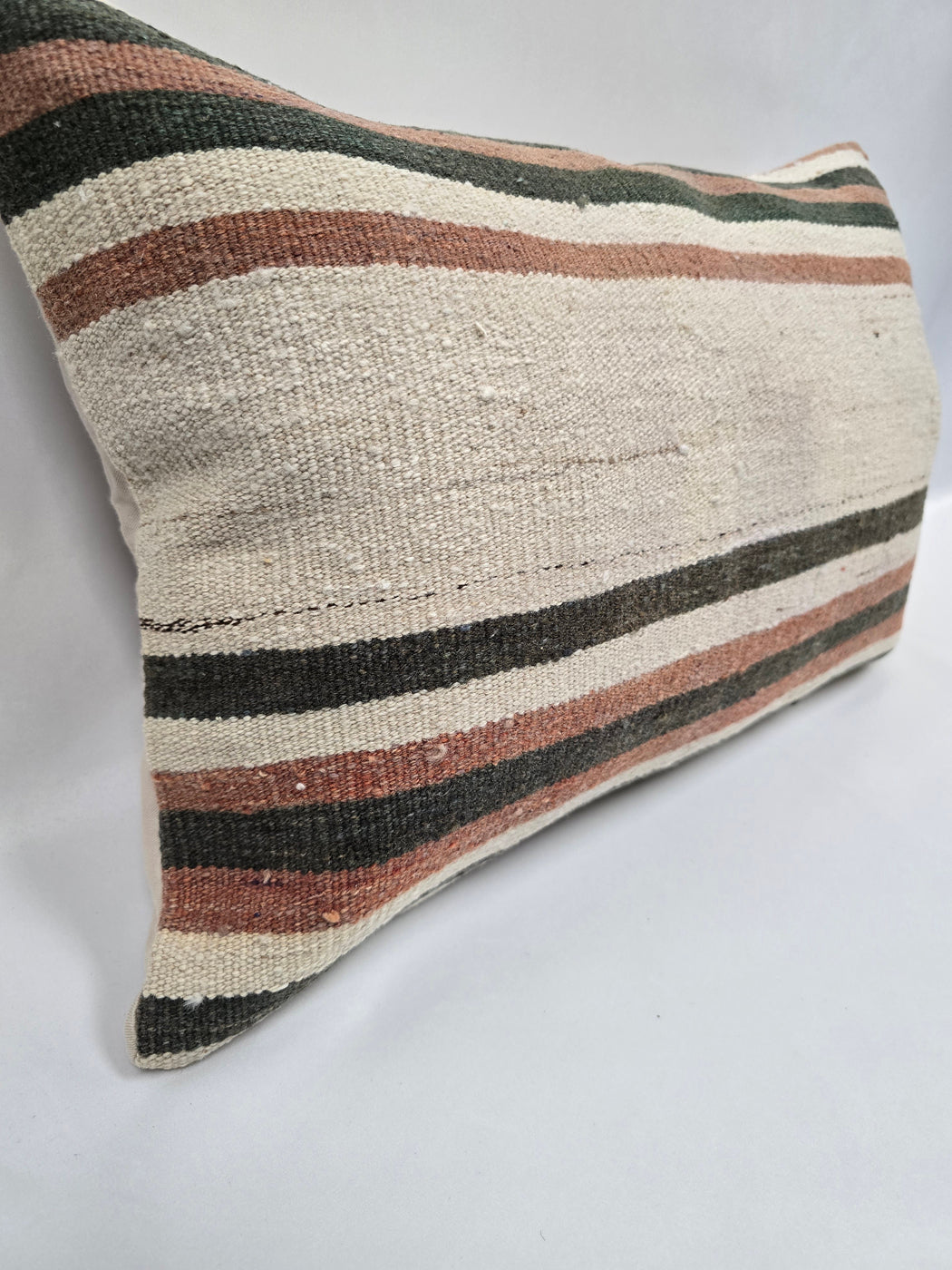 Turkish Hemp Pillow Cushion Natural Cream Brown Pillow Cushion Cover 16" x 24" #9050