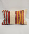 Turkish Hemp Pillow Cushion Natural Cream Red Blue Yellow Pillow Cushion Cover 16" x 24" #9046