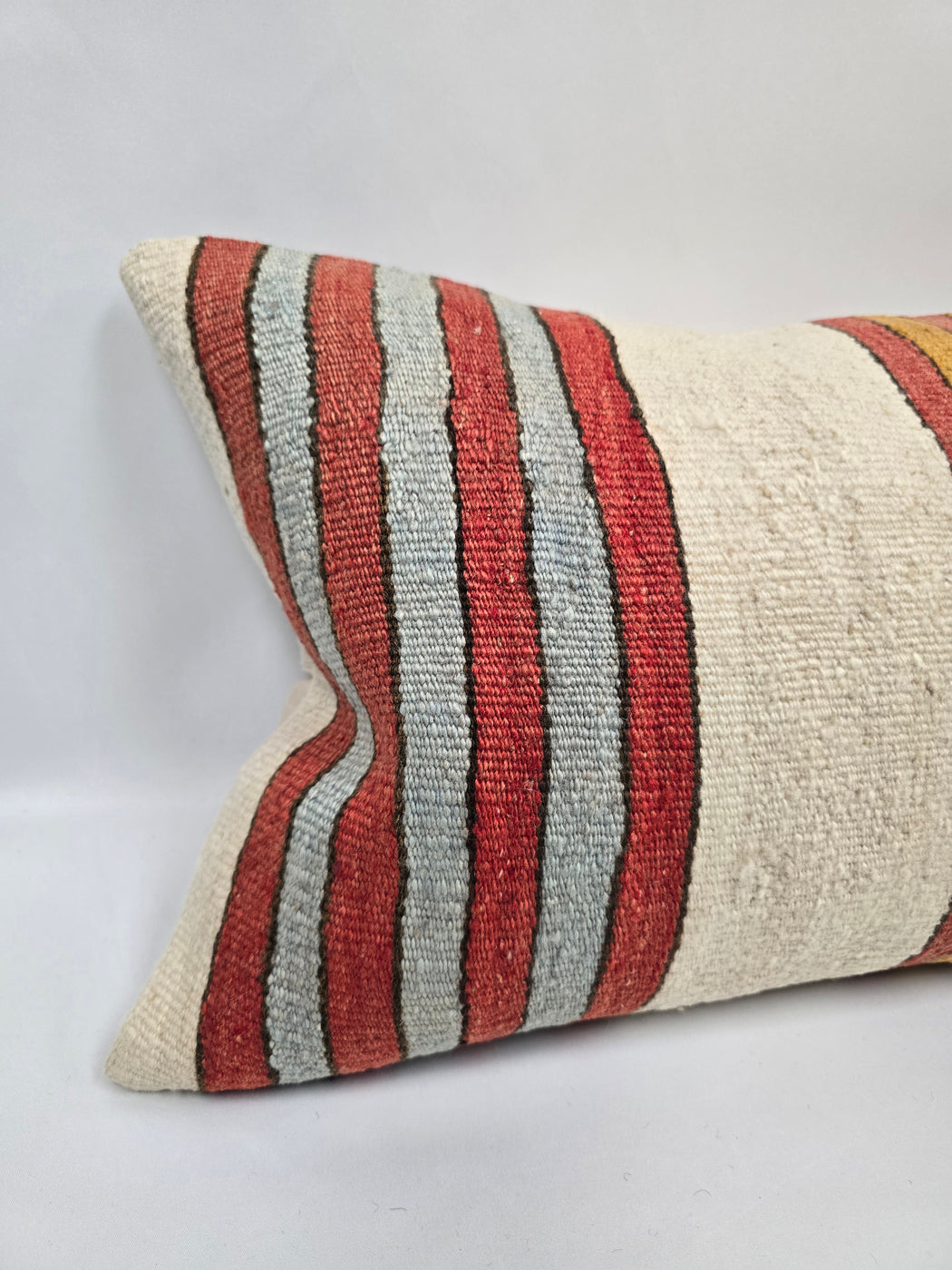 Turkish Hemp Pillow Cushion Natural Cream Red Blue Yellow Pillow Cushion Cover 16" x 24" #9046