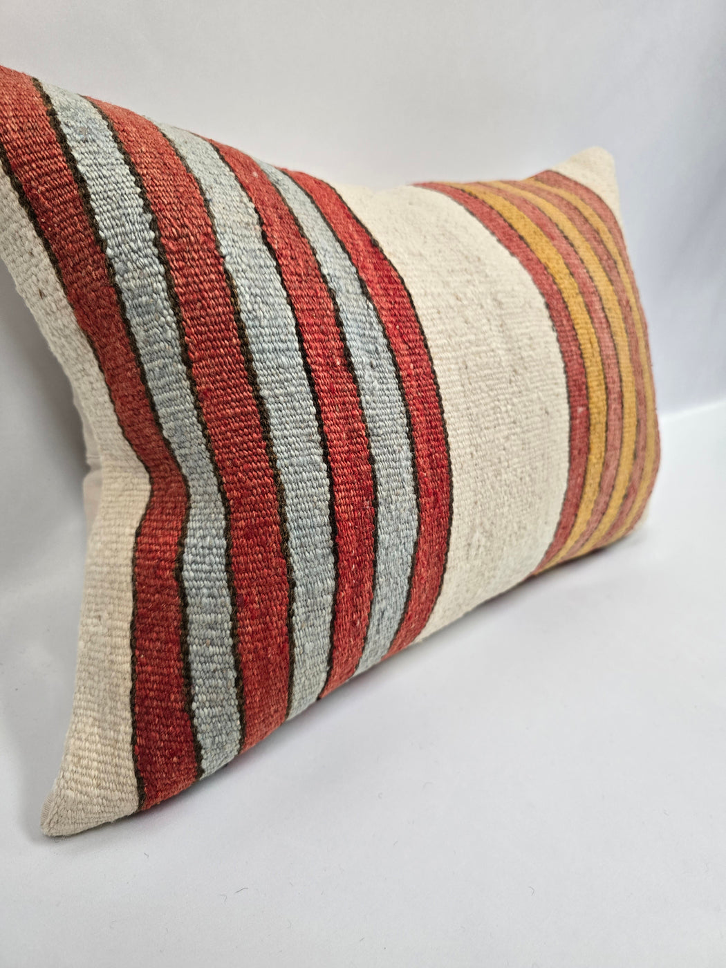 Turkish Hemp Pillow Cushion Natural Cream Red Blue Yellow Pillow Cushion Cover 16" x 24" #9046