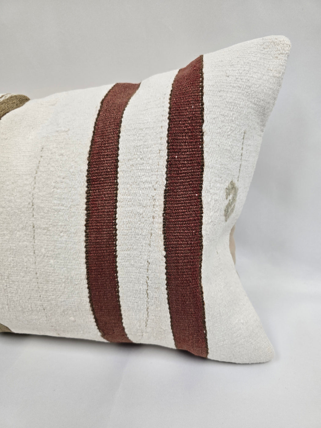 Turkish Hemp Pillow Cushion Natural Beige Brown Green Pillow Cushion Cover 16" x 24" #9044