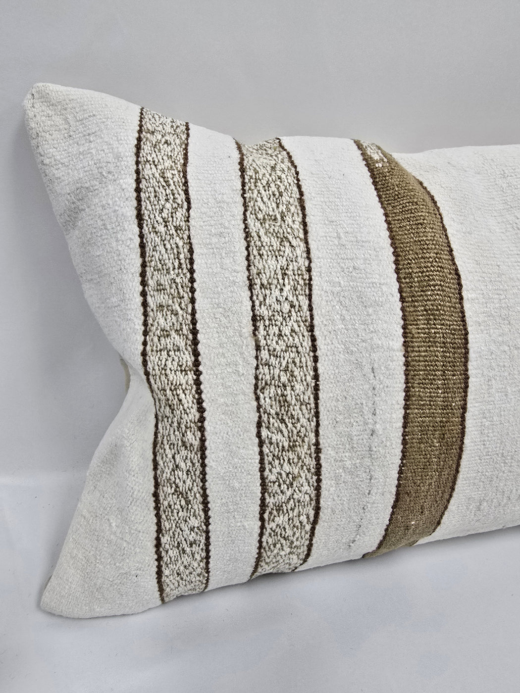 Turkish Hemp Pillow Cushion Natural Beige Brown Green Pillow Cushion Cover 16" x 24" #9044