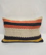Turkish Hemp Pillow Cushion Natural Beige Orange Pillow Cushion Cover 16" x 24" #9047
