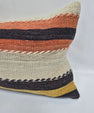Turkish Hemp Pillow Cushion Natural Beige Orange Pillow Cushion Cover 16" x 24" #9047