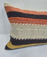Turkish Hemp Pillow Cushion Natural Beige Orange Pillow Cushion Cover 16" x 24" #9047