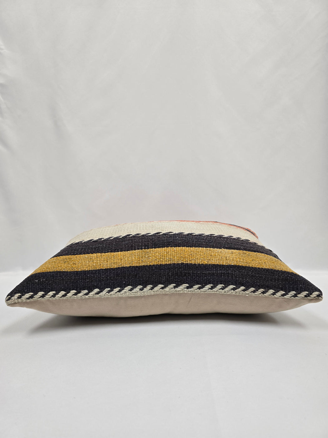Turkish Hemp Pillow Cushion Natural Beige Orange Pillow Cushion Cover 16" x 24" #9047