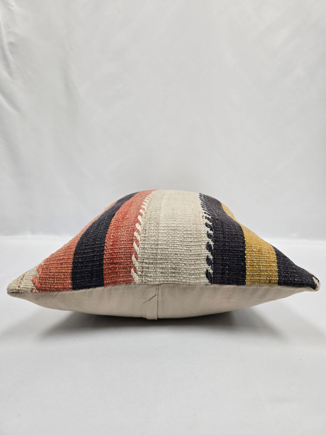 Turkish Hemp Pillow Cushion Natural Beige Orange Pillow Cushion Cover 16" x 24" #9047