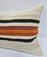 Turkish Hemp Pillow Cushion Natural Red Orange Cream Pillow Cushion Cover 16" x 24" #9025