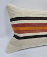 Turkish Hemp Pillow Cushion Natural Red Orange Cream Pillow Cushion Cover 16" x 24" #9025
